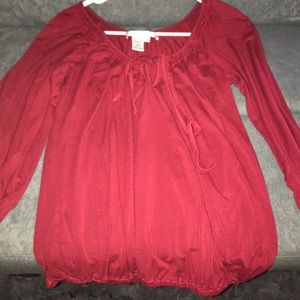 Red mid sleeve shirt